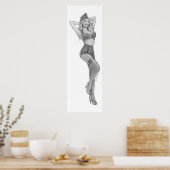 Blonde Bombshell Poster (Keuken)