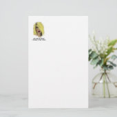 Blonde Bombshell-vrouw leent een kus Briefpapier (Staand voorkant)