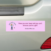 Blonde Boogschieten in Blauw Bumpersticker (Op auto)