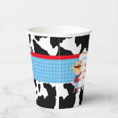 Blonde Boy Cowboy Western verjaardagsfeestje Papieren Bekers (Rechts)