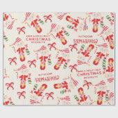 Blonde Boy Elf personaliseren Cadeaupapier (Vlak)