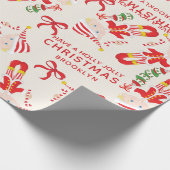 Blonde Boy Elf personaliseren Cadeaupapier (Hoek)