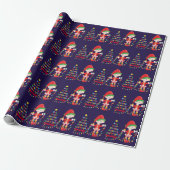 Blonde Boy Elf personaliseren Cadeaupapier (Uitgerold)