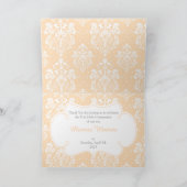 Blonde Boy First Community Damask "Bedankt" Bedankkaart (Binnen)