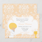 Blonde Boy First Community Damask Kaart (Voorkant / Achterkant)