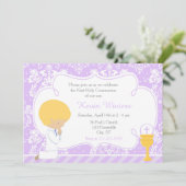 Blonde Boy First Community Damask Kaart (Staand voorkant)