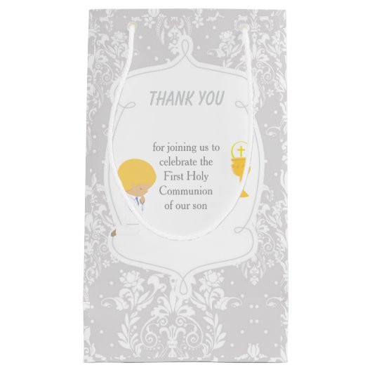 Blonde Boy First Community Damask Klein Cadeauzakje (Voorkant)