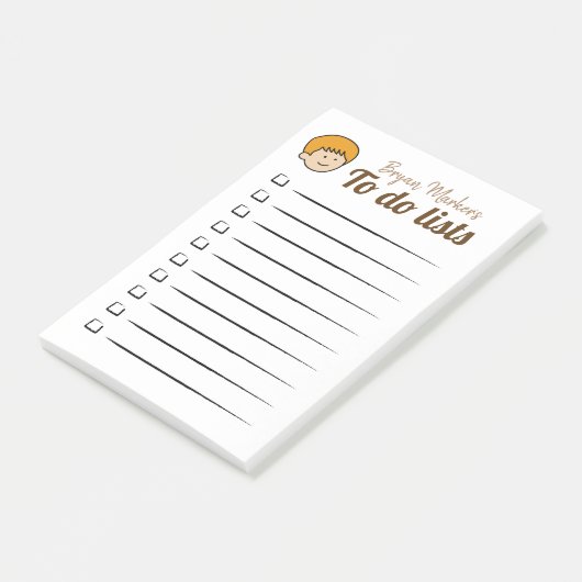 Blonde Boy om lijsten te doen Post-it® Notes (Schuin)