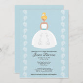  Blonde Bridal Shower-uitnodigingen Kaart (Voorkant / Achterkant)