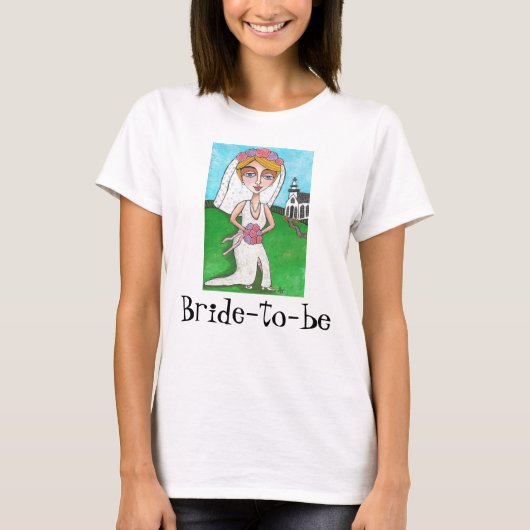 Blonde Bride & Bling - Bruid-to-be T-shirt (Voorkant)