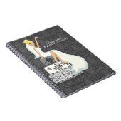 Blonde Bride over de bruiloft Notitieboek (Rechterzijde)