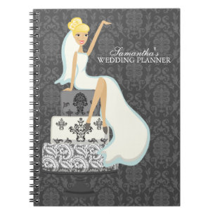 Blonde Bride over de bruiloft Notitieboek