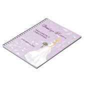Blonde Bride Paars Wedding Planner Notitieboek (Linkerzijde)