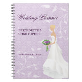 Blonde Bride Paars Wedding Planner Notitieboek (Voorkant)