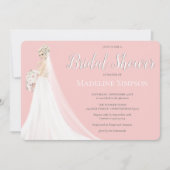 Blonde Bride Wedding Gown Vrijgezellenfeest Kaart (Voorkant)