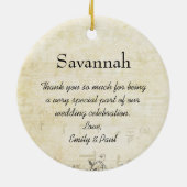 Blonde Bridesmaid Gifts Flower Tree Keramisch Ornament (Achterkant)