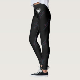 Blonde & Broke - Gepatterde Leggings - Witte Logo