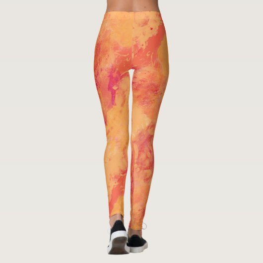 Blonde & Broke - Gepatterde Leggings - Witte Logo (Achterkant)