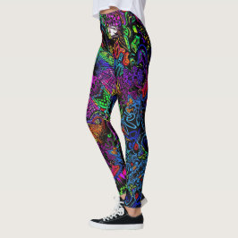 Blonde & Broke - Gepatterde Leggings - Witte Logo