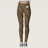 Blonde & Broke - Gepatterde Leggings - Witte Logo (Voorkant)