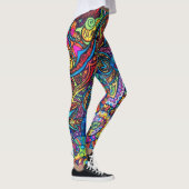 Blonde & Broke - Gepatterde Leggings - Witte Logo (Rechts)