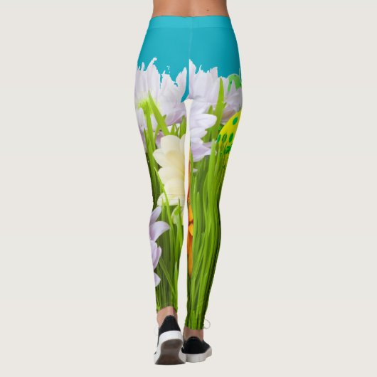 Blonde & Broke - Gepatterde Leggings - Witte Logo (Achterkant)