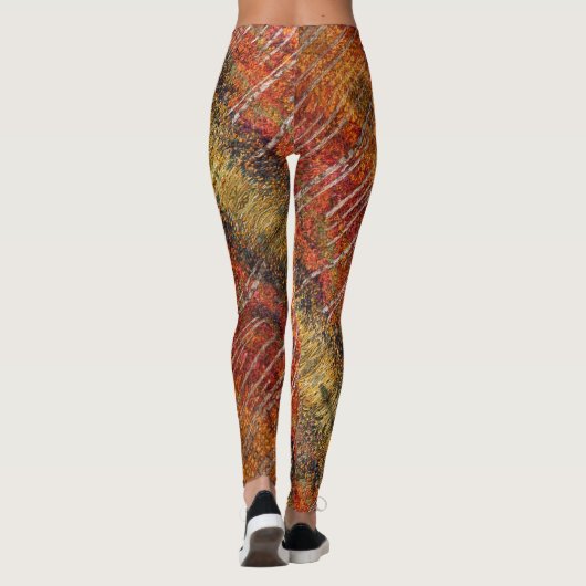 Blonde & Broke - Gepatterde Leggings - Witte Logo (Achterkant)