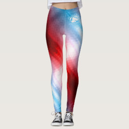 Blonde & Broke - Gepatterde Leggings - Witte Logo