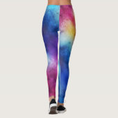 Blonde & Broke - Gepatterde Leggings - Witte Logo (Achterkant)