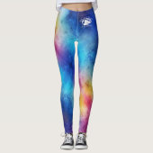 Blonde & Broke - Gepatterde Leggings - Witte Logo (Voorkant)