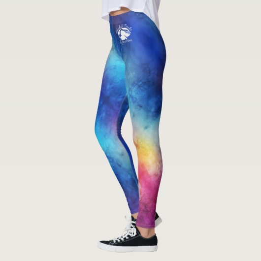 Blonde & Broke - Gepatterde Leggings - Witte Logo (Links)
