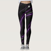 Blonde & Broke - Gepatterde Leggings - Witte Logo (Voorkant)