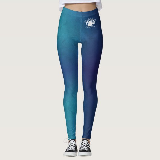 Blonde & Broke - Gepatterde Leggings - Witte Logo (Voorkant)
