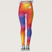 Blonde & Broke - Gepatterde Leggings - Witte Logo (Voorkant)