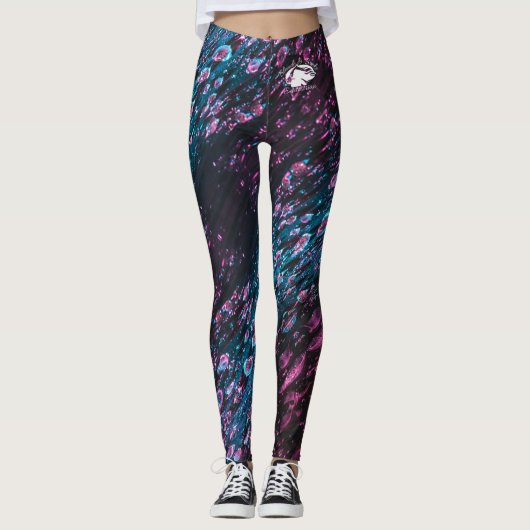 Blonde & Broke - Gepatterde Leggings - Witte Logo (Voorkant)