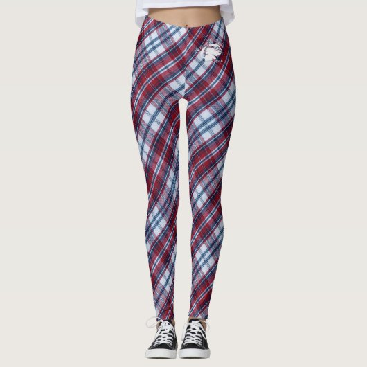 Blonde & Broke - Gepatterde Leggings - Witte Logo (Voorkant)