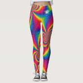 Blonde & Broke - Gepatterde Leggings - Witte Logo (Voorkant)