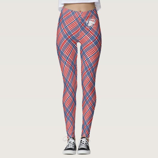 Blonde & Broke - Gepatterde Leggings - Witte Logo (Voorkant)