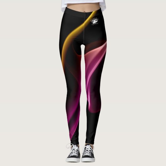 Blonde & Broke - Gepatterde Leggings - Witte Logo (Voorkant)