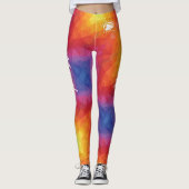 Blonde & Broke - Gepatterde Leggings - Witte Logo (Voorkant)