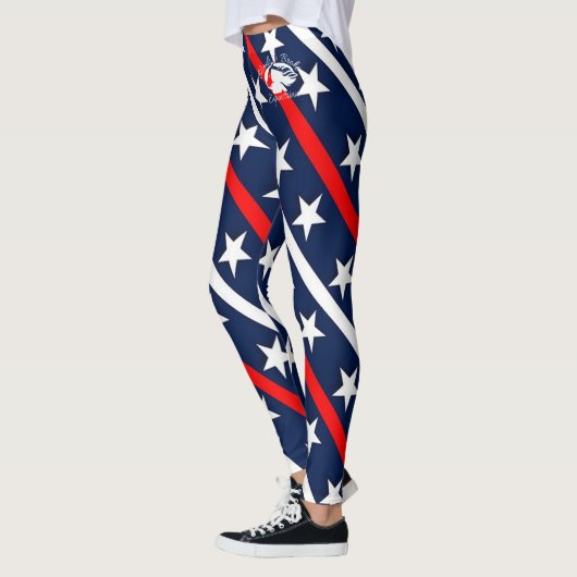 Blonde & Broke - Gepatterde Leggings - Witte Logo (Links)