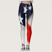 Blonde & Broke - Gepatterde Leggings - Witte Logo (Voorkant)
