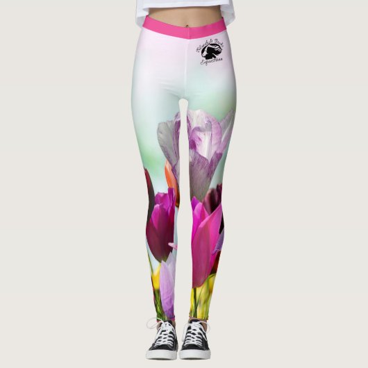 Blonde & Broke - Gepatterde Leggings - Zwarte Logo (Voorkant)