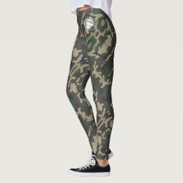 Blonde & Broke - Groene bruine Camouflage-Leggings Leggings