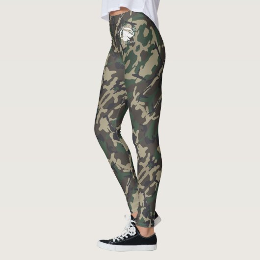 Blonde & Broke - Groene bruine Camouflage-Leggings Leggings (Links)