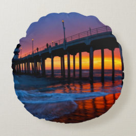 Blonde & Broke - HB Peer Sunset Pillow Rond Kussen