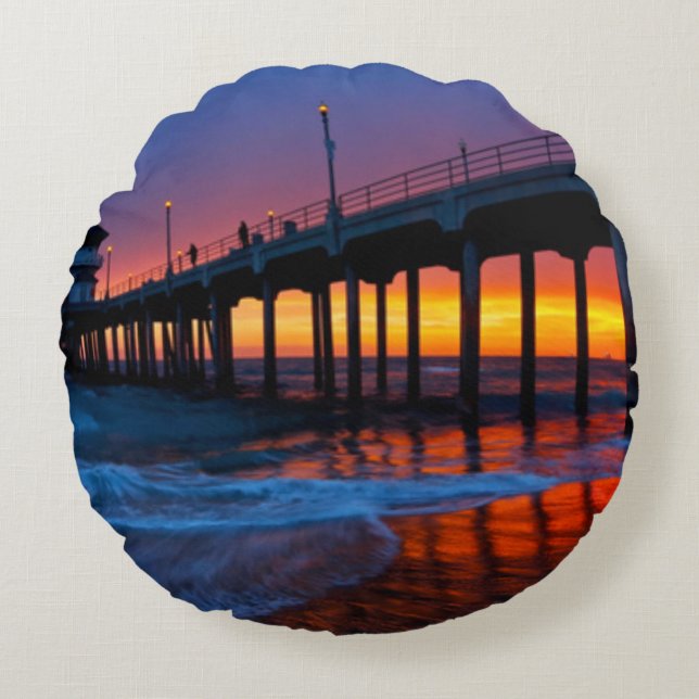 Blonde & Broke - HB Peer Sunset Pillow Rond Kussen (Voorkant)