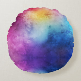 Blonde & Broke - RegenboogWaterverf Tie Pillow Rond Kussen
