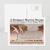 Blonde Brownie Martini Recept Briefkaart (Voorkant / Achterkant)