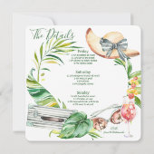 Blonde Bruid Bachelorette Strand Weekend Kaart (Achterkant)